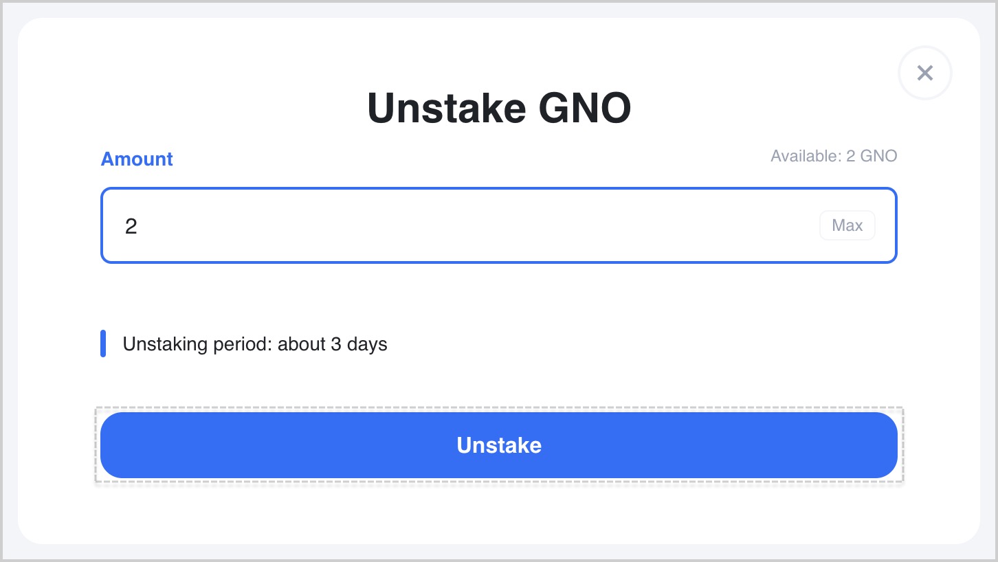 Click Unstake
